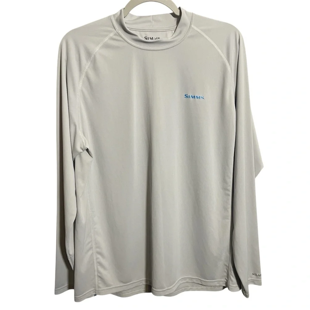 Simms Solarflex LS Crewneck Artist Series Martinez Redfish Grey
